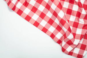 Züchen Meterware Bauernkaro kariert Stoff Baumwolle 20 mm - rot-weiß kariert - Breite:140 cm