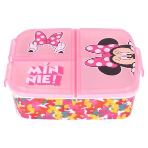 Minnie Mouse Kinder Premium Brotdose Lunchbox Frühstücks-Box Vesper-Dose mit 3 Fächern