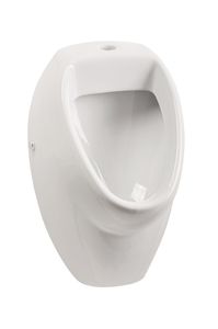Calmwaters® - Universal - Urinal mit Zulauf von oben in Weiß für Druckspüler und Absaugesiphon geeignet - 46AB3497