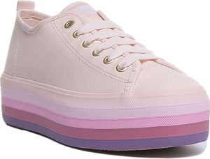 Keds Tripple Up Frauen Schnürung Farbige Plattform Sohle Turnschuhe Rosa – 5 UK / Rosa