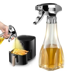Ölsprüher für Speiseöl Sprühflasche öl Glas Lebensmittelecht Edelstahl Ölspray zum Kochen Olivenöl 240ml（Gold）