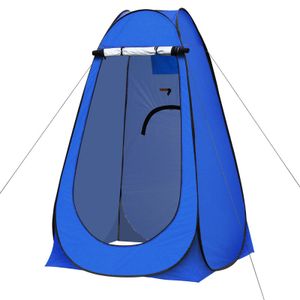 CLIPOP Pop up Duschzelt, Campingzelt, mit Tragetasche für Outdoor, Camping, 120x120x190 cm, Blau