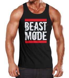 Herren Tanktop Tank Top - Beast Mode Bodybuilder Fitness Gym - MoonWorks®  L