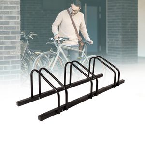 Fahrradständer Linus Mehrfachständer für Boden- oder Wandmontage Schwarz 3 Fahrräder