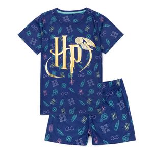 Harry Potter - Detské pyžamo s kraťasmi NS7559 (146-152) (modré)