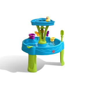 Step2 Summer Showers Splash Wasserspieltisch | Kleiner Wassertisch mit 8-teiligem Zubehörset | Garten Wasser Spieltisch für Kinder in Blau