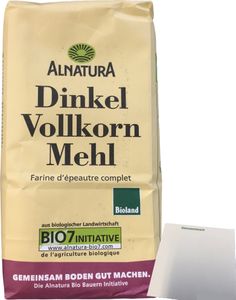 Alnatura Dinkel Volkorn Mehl (1kg Packung) + usy Block
