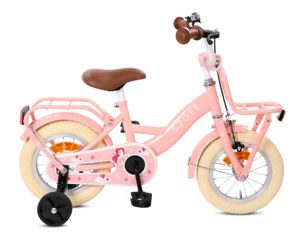 SJOEF Classic Kinderfahrrad 12 Zoll | Kinder Fahrrad für Mädchen / Jugend | Ab 2-8 Jahren | 12 - 20 Zoll | inklusive Stützräder (Rosa)