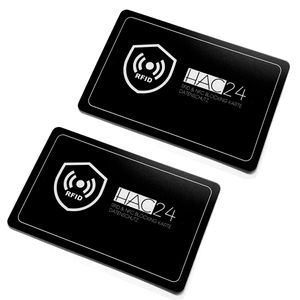 2er Set RFID Blocker Karte Geldbeutel | NFC Schutzkarte Portemonnaie | Störsender Card Geldbörse | Kreditkarten Reisepass Kartenschutz
