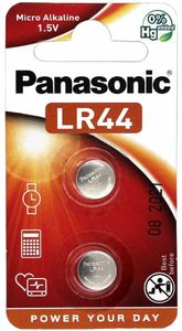 Panasonic LR-44EL/2B - Baterie 2 x LR44 - Alkalisch - 120 mAh