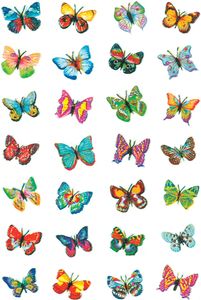 HERMA Nálepka MAGIC "Butterflies" trblietavá fólia 1 list à 28 samolepiek