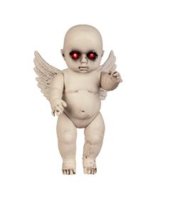 Feuriger Baby Engel Geister Deko Puppe mit Lichteffekt