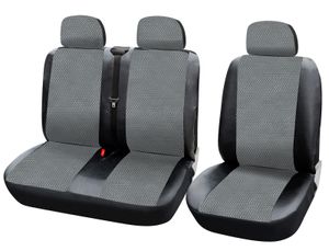 WOLTU AS7333 Auto Sitzbezüge universal Größe, 1+2 Sitzbezug Schonbezüge aus Polyester schwarz-grau