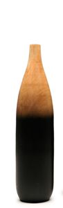 Bodenvase Mangoholz Twotones H72 Designvase, Deko, Dekoration, Dekovase, Holzvase, Holz schwarz braun braun schwarz, 15x72h