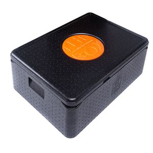 The Box Thermobox Universal mittel, schwarz, Volumen: 68,5 x 48,5 x 26,5 cm (53 Liter), Nutzhöhe 20 cm - 1 Stück