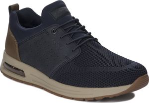 Rieker Herren Slipper mit Stretchsenkel blau mit brauner Hacke 44