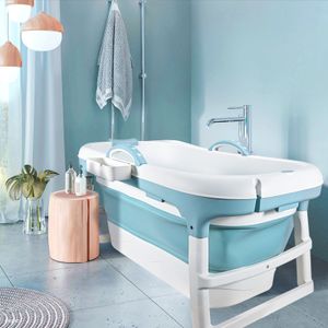 Schwänlein® Faltbare Badewanne für Erwachsene, ideal für kleine Bäder,praktisch und tragbar 117 x 62 x 55 cm