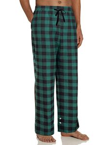 Herren Lounge Pyjama Pj Hose Bottom Kariert Loose Nachtwäsche Hose Schlafhosen,Farbe:Grün,Größe:L