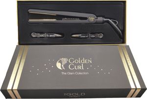 Golden Curl Titanium Glätteisen GL829 (Gold) 2 in 1 zum Glätten und Locken Golden Curl Titanium Glätteisen GL829 (Gold) 2 in 1 zum Glätten und Locken