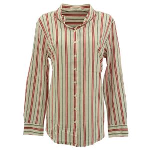 29746 Gerry Weber, ,  Damen Bluse Hemd Shirt Tunika, Jersey, weiß rot gestreift, 46