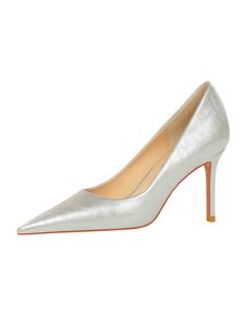 Damen Stiletto Pumps Kleid Schuh Slip Resistant High Heels Komfort Low Top Spitzige Zehe Schuhe Silber 10CM,Größe:EU 39