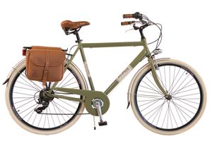 Via Veneto by Canellini Fahrrad Citybike Mann Aluminium mit Seitentaschen - Olivgrün 58