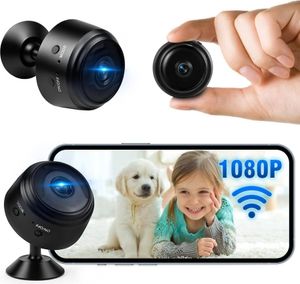 FORSMANO Mini Kamera, Überwachungskameras, 1080P, Wi-Fi Kamera, Outdoor Magnetische Nachtsicht, 150° Weitwinkel, HD Video, 4,4 x 4,4 x 2,4 cm, Schwarz
