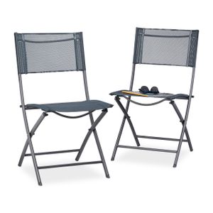 relaxdays Klappstuhl Balkon 2er Set