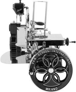 Berkel - Schwungradaufschneider - Mod. B114 Novelty 2018 - Schwarz mit Silberdekor und geblümtem Schwungrad