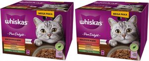 Whiskas Pure Delight Klassisches Ragout in Gelee Portionsbeutel 2x24x85g (2 Packungen) Hochwertiges Nassfutter für ausgewachsene Katzen
