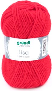 50 Gramm Gründl Lisa Premium Uni 12 Signalrot