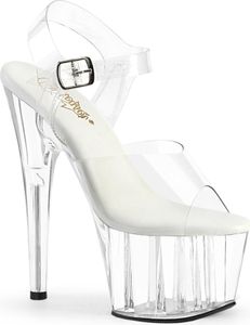 ADORE-708VL Pleaser vegane High Heels Plateausandaletten weiche Innensohle klar