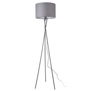 Stehleuchte 'Grenoble' 154cm 1x E27 60W Stehlampe Standleuchte Stand Lampe Metall Grau