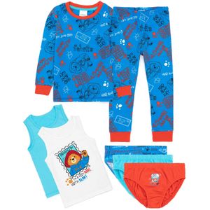 Medvídek Paddington - dětské pyžamo NS7204 (116) (modrá/červená)