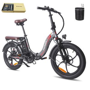 E Bike 36V 16Ah elektrické kolo skládací kolo tlusté pneumatiky 20 palců Fafrees F20 pro dospělé skládací kolo skládací kolo šedé