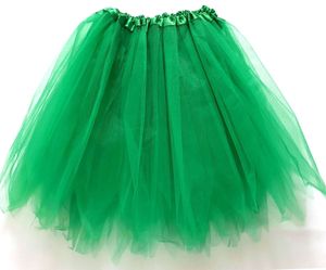 Tütü Tüllrock Petticoat Ballett Kleid gezackt Junggesellenabschied Fasching Erwachsen M L XL 45cm Grün