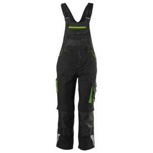 FORTIS Kids Latzhose 24, schw./limegreen,Gr146-152