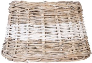 Clayre & Eef Lampenschirm 25x18x16 cm Braun Rattan Rund