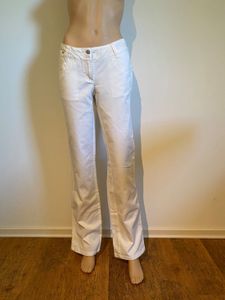 Těhotenské kalhoty 379700 Džíny bílé dlouhé - velikost 38