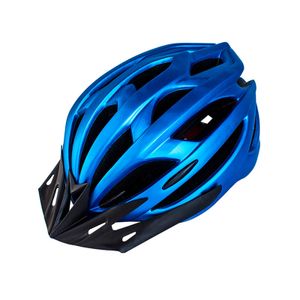 Jugend/Erwachsenen-Fahrradhelm, einteiliger, verstellbarer Fahrradhelm Erwachsenenkopfschutz für Männer Frauen, Größe L, Blau