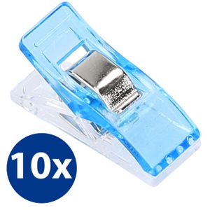 10x Stoffklammern Nähklammern Nähclips WonderClips Nähzubehör in Blau