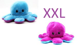 XXL Oktopus Reversible Kuscheltier Wende Plüschtier Octopus groß 40 cm doppelseitiger Flip Spielzeug Geschenkidee. Die Farben sind unsortiert und Nicht wählbar