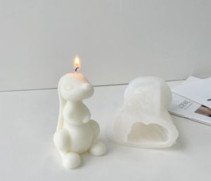 Hase Kerze Silikonform Handgemachte Desktop Dekoration Gips Epoxidharz Aromatherapie Kerze Silikonform