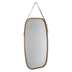 Hängespiegel, rechteckiger Spiegel in Bambusrahmen zum Aufhängen an der Wand - 5five Simple Smart