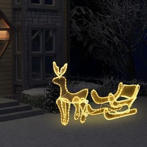 vidaXL LED-Rentier mit Schlitten und Mesh 432 LEDs