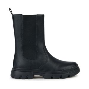 GEOX Boots JUNETTE, Glattleder, Schwarz, Kinder