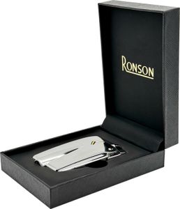 Zapalovač RONSON PREMIER WARAFLAME SILVER Plynový zapalovač