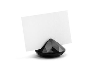 Tischkartenhalter als Diamanten, 40 mm, 10 Stück PartyDeco Farben allgemein: Schwarz