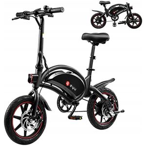 DYU 14 zoll E-bike Klapprad Elektrofahrrad Fahrrad Mit Pedal Assistant - 10Ah 250W Max 25km/h 120kg IP54 LED-Scheinwerfer