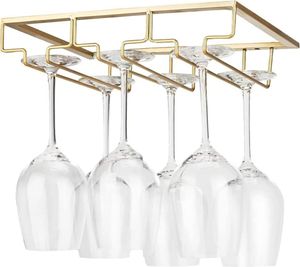 Weinglashalter Gläserhalter aus Metall Gläserschiene Halter Unter Schrank mit Schrauben Weinglas Rack zum Aufhängen für Hausbar Küche Bar Pub Restaurant